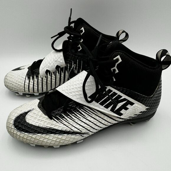 NIKE | Men's size‎ 10 Cleats Black/White Lunarbeast Strike Pro TD Football Shoes - Picture 1 of 9